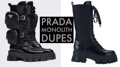 best prada boot dupes|prada monolith boot dupe.